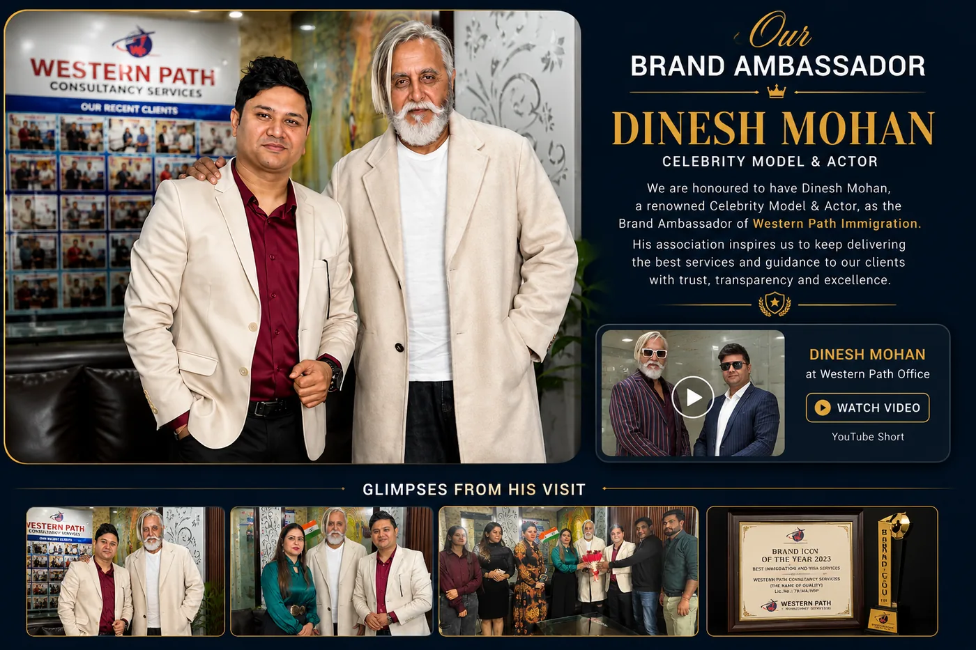 Dinesh Mohan Brand Ambassador Western Path Immigration